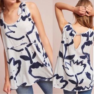 NWT Anthropologie Pure Good Shoulder Tie Tunic Top Size XS  [264]